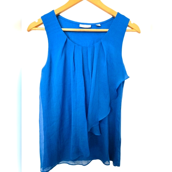 New York & Company Ruffled Sleeveless Blouse Size Small - Picture 1 of 3